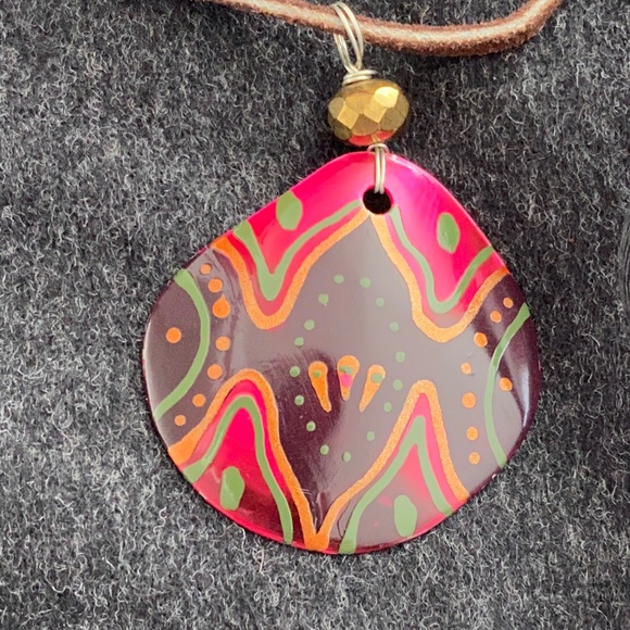 Vintage Lacquered Shell Choker--NWOT - Picture 7 of 7